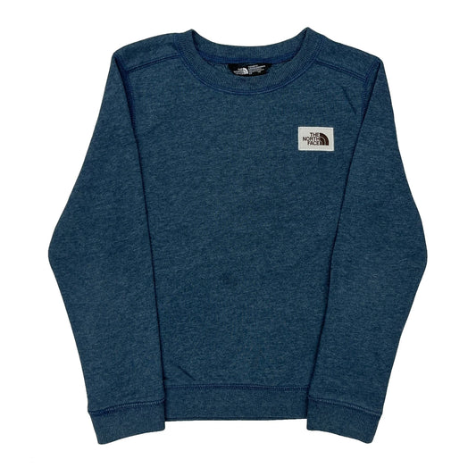 Vintage Age 7-8 The North Face Sweatshirt - Small Blue Cotton