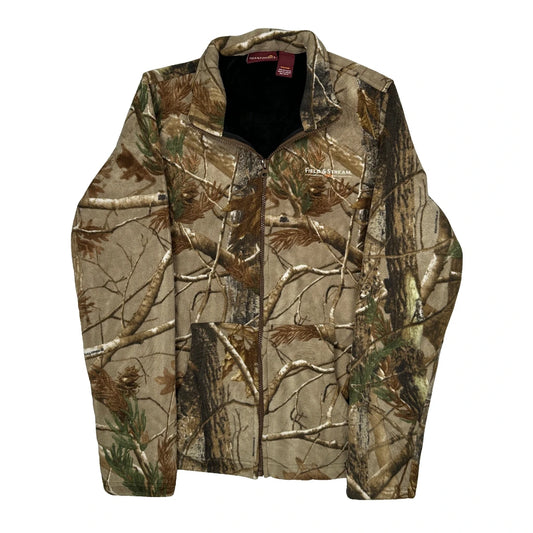 Vintage Field & Stream Camo Fleece Jacket - Medium Camo Polyester