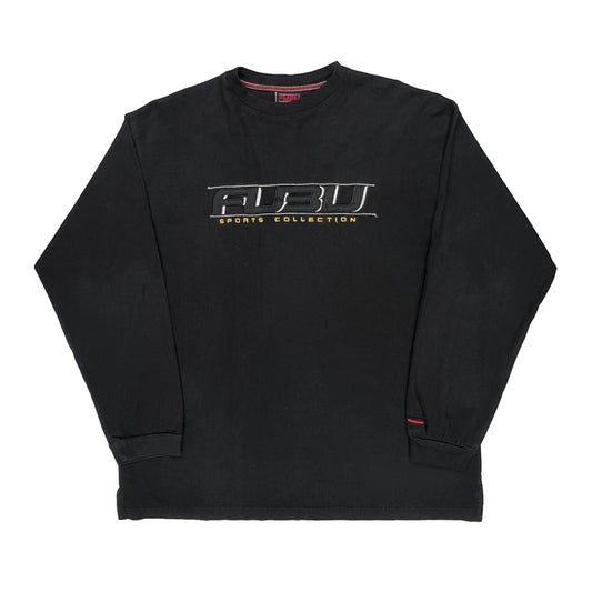 Sports Collection Fubu Spellout Long Sleeve T-Shirt - Large Black Cotton