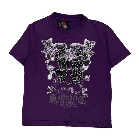 Vintage Age 5 Southpole Graphic T-Shirt - Medium Purple Cotton