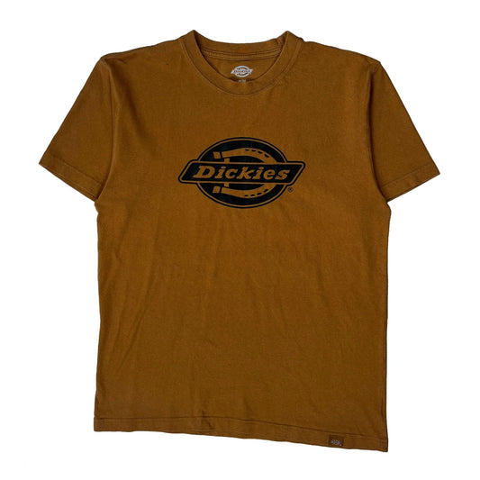 Dickies Spellout T-Shirt - Medium Brown Cotton