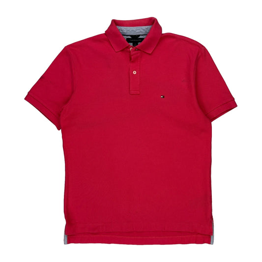 Tommy Hilfiger Polo Shirt - Medium Red Cotton