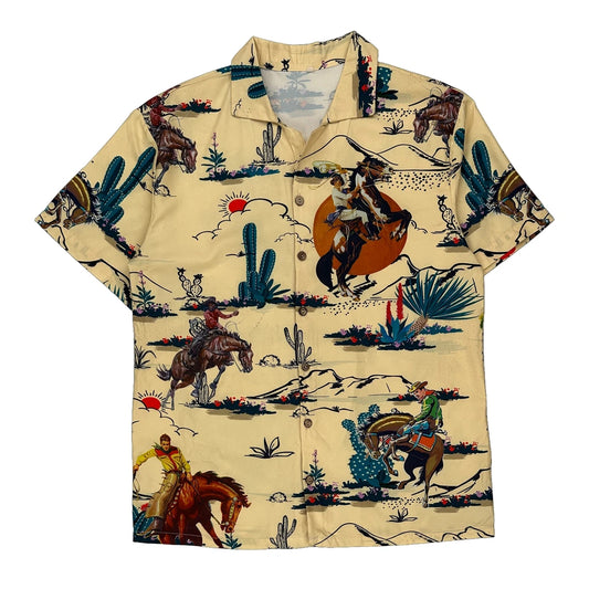 Unbranded Graphic Hawaiian Shirt - Medium Multicoloured Cotton