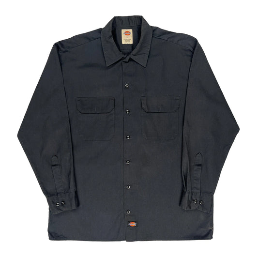 Dickies Shirt - Large Black Polyester Blend