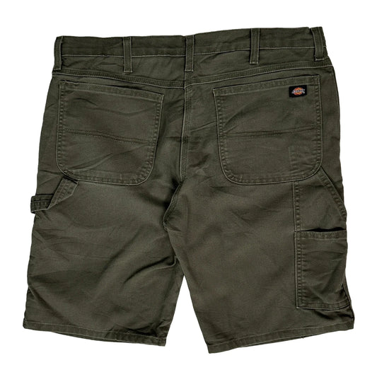 Vintage Dickies Carpenter Shorts - 36W 11L Green Cotton Blend
