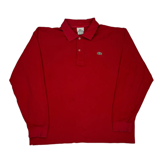 Lacoste Polo Shirt - 2XL Red Cotton
