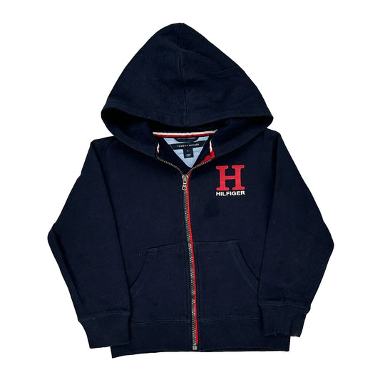 Age 5 Tommy Hilfiger Hoodie - Small Navy Cotton Blend