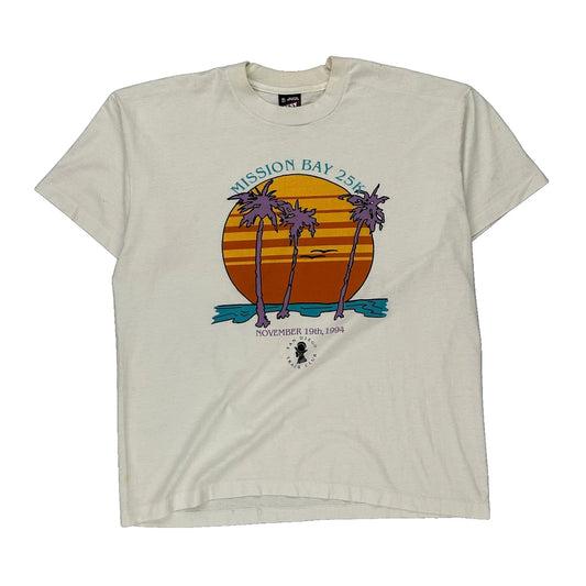 Fruit Of The Loom Single Stitch T-Shirt - XL Cream Cotton Blend