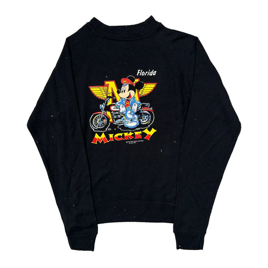 Vintage Kids Disney Mickey Mouse Sweatshirt - XL Black Cotton