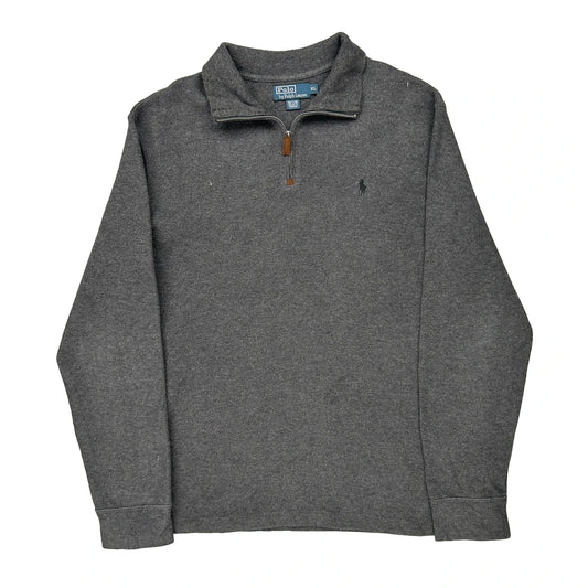 Polo By Ralph Lauren 1/4 Zip - XL Grey Cotton
