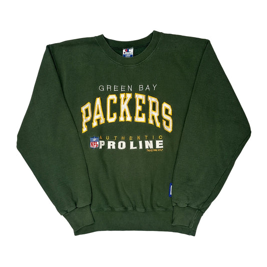 Green Bay Packers Champion Nfl Sweatshirt - Large Green Cotton Blend