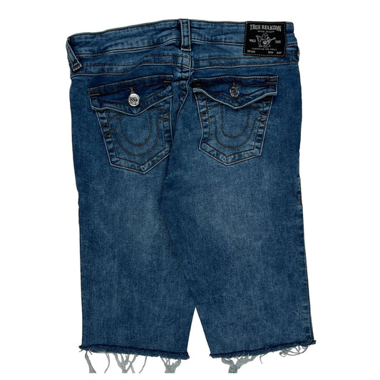 Vintage True Religion Denim Shorts - 28W UK 8 Blue Denim