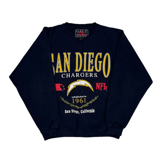 San Diego Chargers Galt Sand Graphic Sweatshirt - Large Navy Cotton
