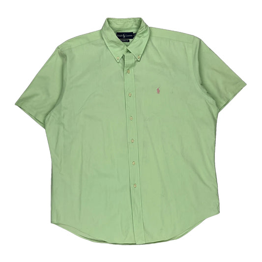 Ralph Lauren Short Sleeve Shirt - Large Green Cotton