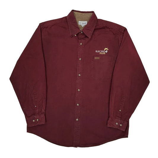Electric Plus Carhartt Shirt - Large Burgundy Cotton