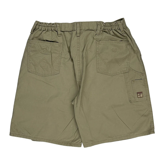 Wrangler Cargo Shorts - 34W 9L Beige Cotton
