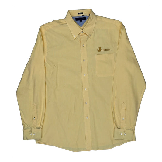 Vintage Tommy Hilfiger Slim Fit Shirt - XL Yellow Cotton