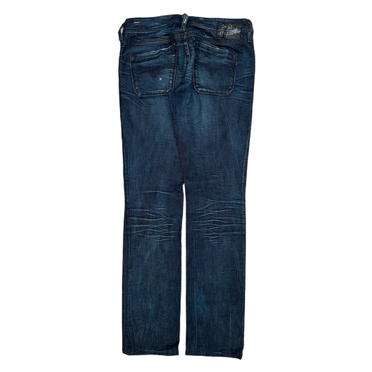 Vintage Diesel Slim Fit Jeans - 32W UK 10 Dark Wash Denim