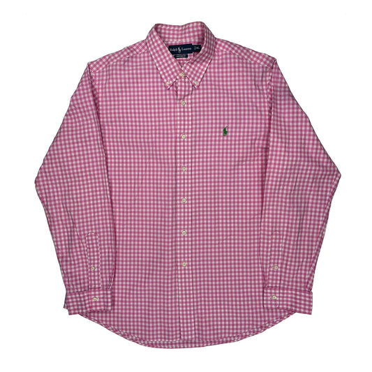 Ralph Lauren Checked Shirt - XL Pink Cotton