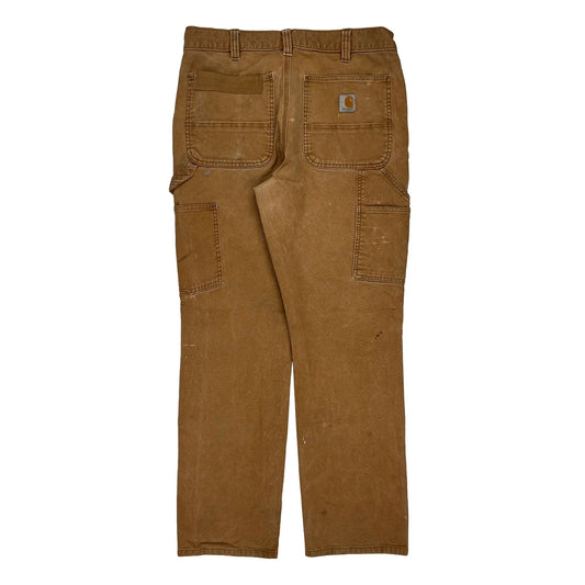 Vintage Carhartt Double Knee Carpenter Trousers - 32W 30L Brown Cotton