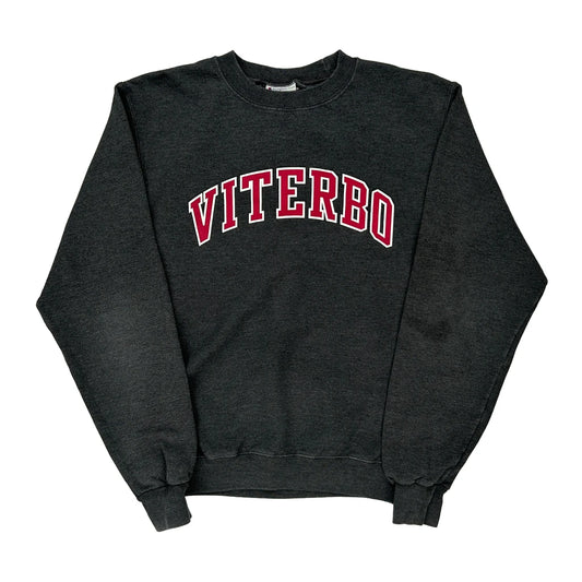 Viterbo Champion College Sweatshirt - Small Grey Cotton Blend