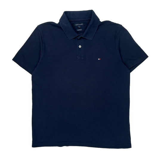 Tommy Hilfiger Polo Shirt - Large Navy Cotton