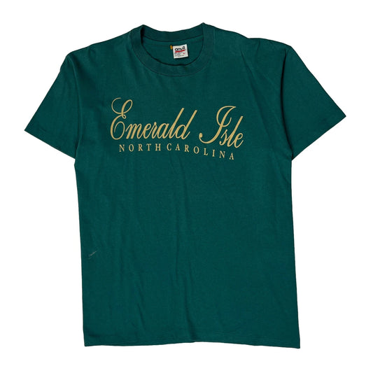 Emerald Isle, North Carolina Anvil Graphic T-Shirt - Large Green Cotton