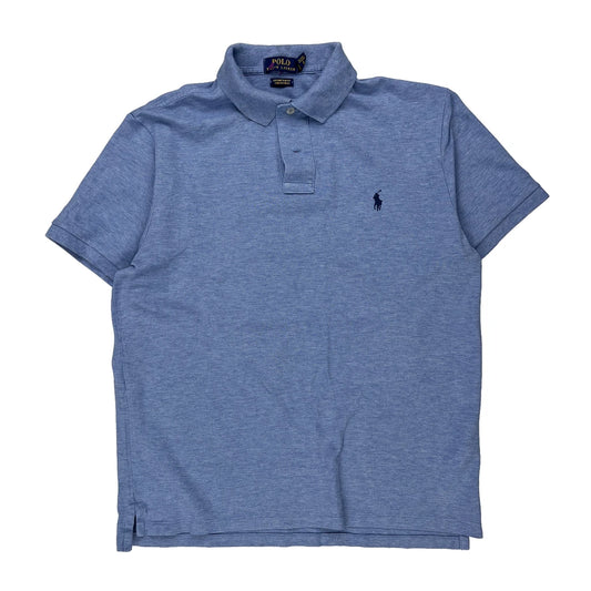 Polo By Ralph Lauren Slim Fit Polo Shirt - Large Blue Cotton