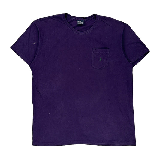 Polo By Ralph Lauren T-Shirt - Large Purple Cotton
