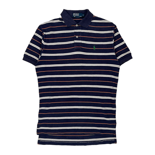 Polo By Ralph Lauren Striped Polo Shirt - Small Navy Cotton