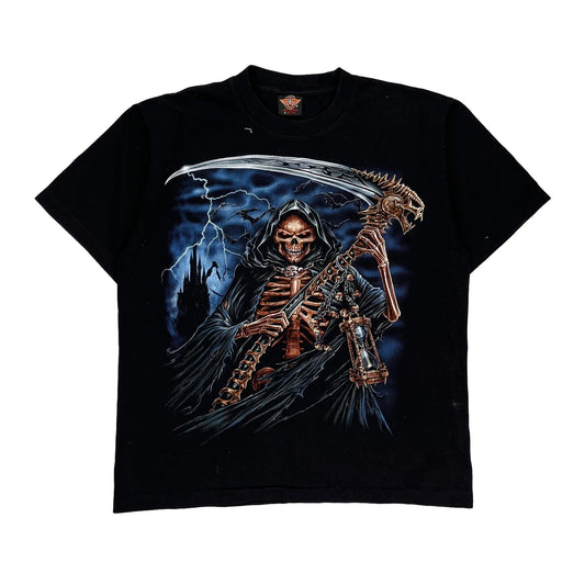 Rock Eagle Graphic T-Shirt - Large Black Cotton