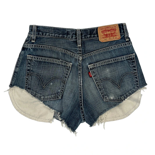 Levis Denim Shorts - 27W UK 8 Blue Cotton