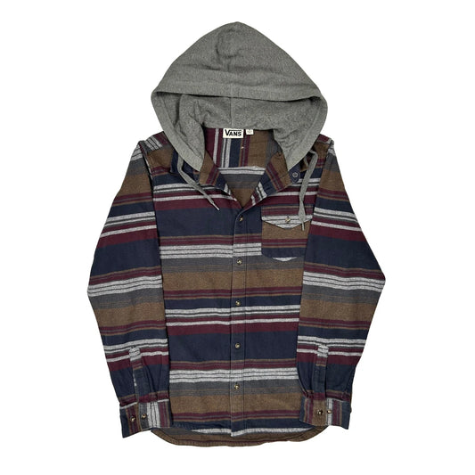 Vintage Vans Striped Flannel Shirt - Small Multicoloured Cotton