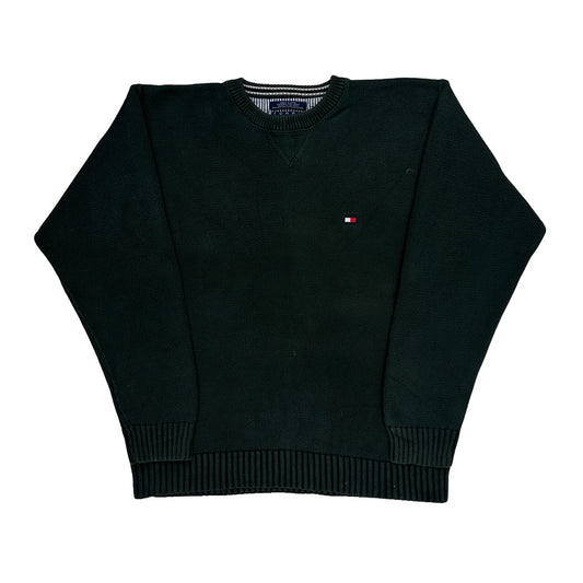 Vintage Tommy Hilfiger Jumper - Large Green Cotton