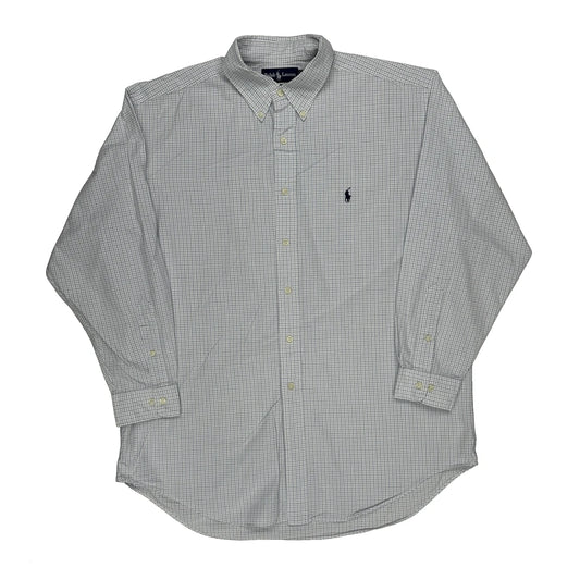 Ralph Lauren Checked Shirt - Large White Cotton