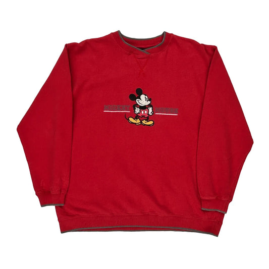 Mickey Mouse Mickey & Co. Sweatshirt - Large Red Cotton
