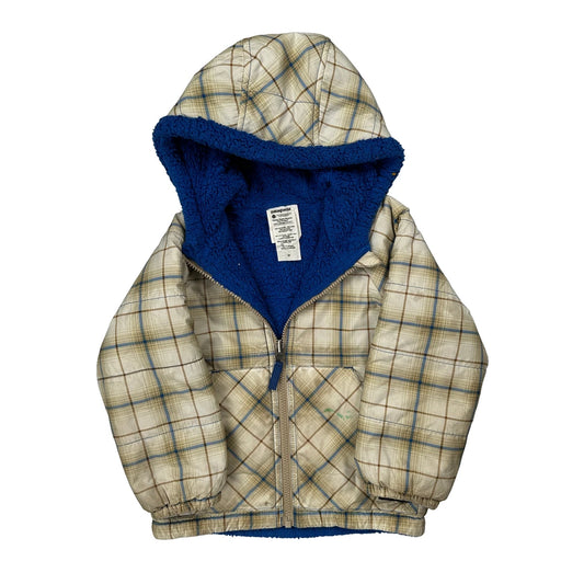 Age 3 Patagonia Checked Puffer - XS Beige Polyester
