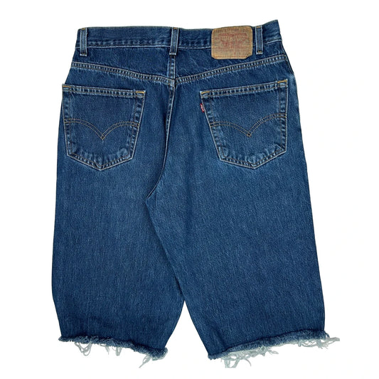 Vintage Levis Cut Off Denim Shorts - 32W 12L Blue Cotton