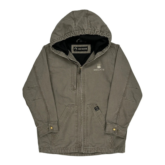 Vintage Dri Duck Jacket - Large Grey Cotton