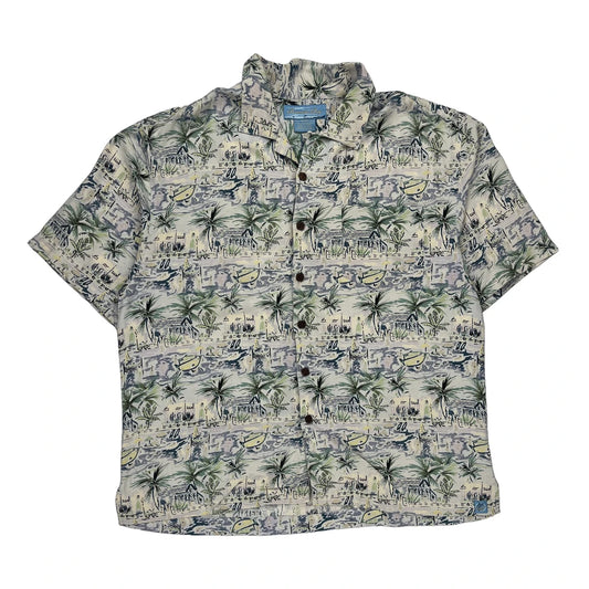Bermuda Bay Hawaiian Shirt - XL Multicoloured Silk