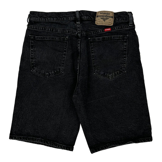 Wrangler Denim Shorts - 32W 10L Black Cotton