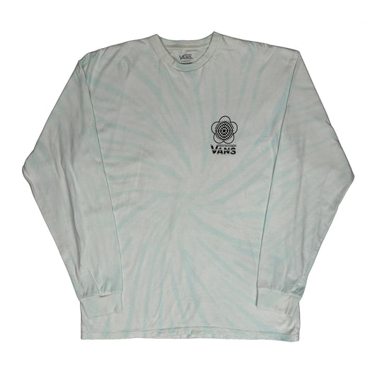 Vans Graphic Long Sleeve T-Shirt - XL Green Cotton