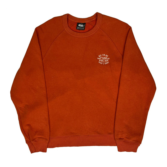 Rei Spellout Sweatshirt - XL Orange Cotton Blend