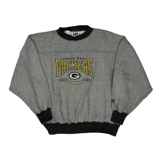 Vintage Green Bay Packers Lee Sport Nfl Sweatshirt - XL Grey Polyester Blend
