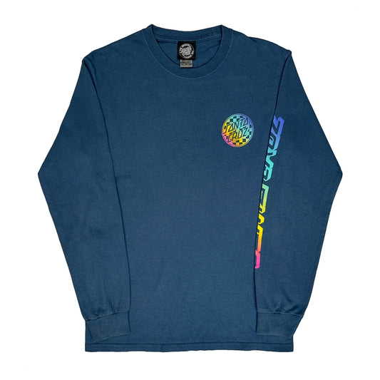 Santa Cruz Graphic Long Sleeve T-Shirt - Small Navy Cotton