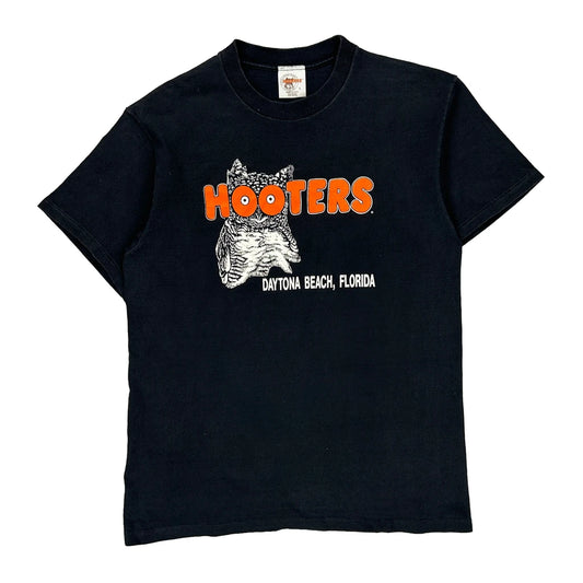 Hooters Single Stitch T-Shirt - Large Black Cotton