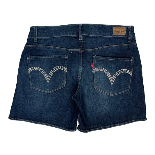 Levis Denim Shorts - 32W UK 12 Blue Denim