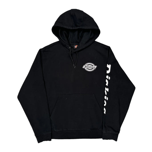 Logo On Chest And Sleeve Dickies Spellout Hoodie - XL Black Cotton