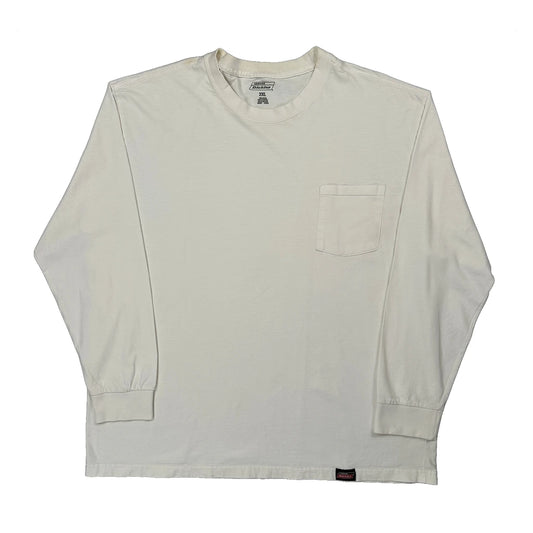 Dickies Long Sleeve T-Shirt - 2XL White Cotton