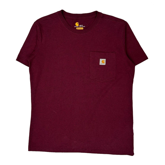 Carhartt T-Shirt - Medium Burgundy Cotton